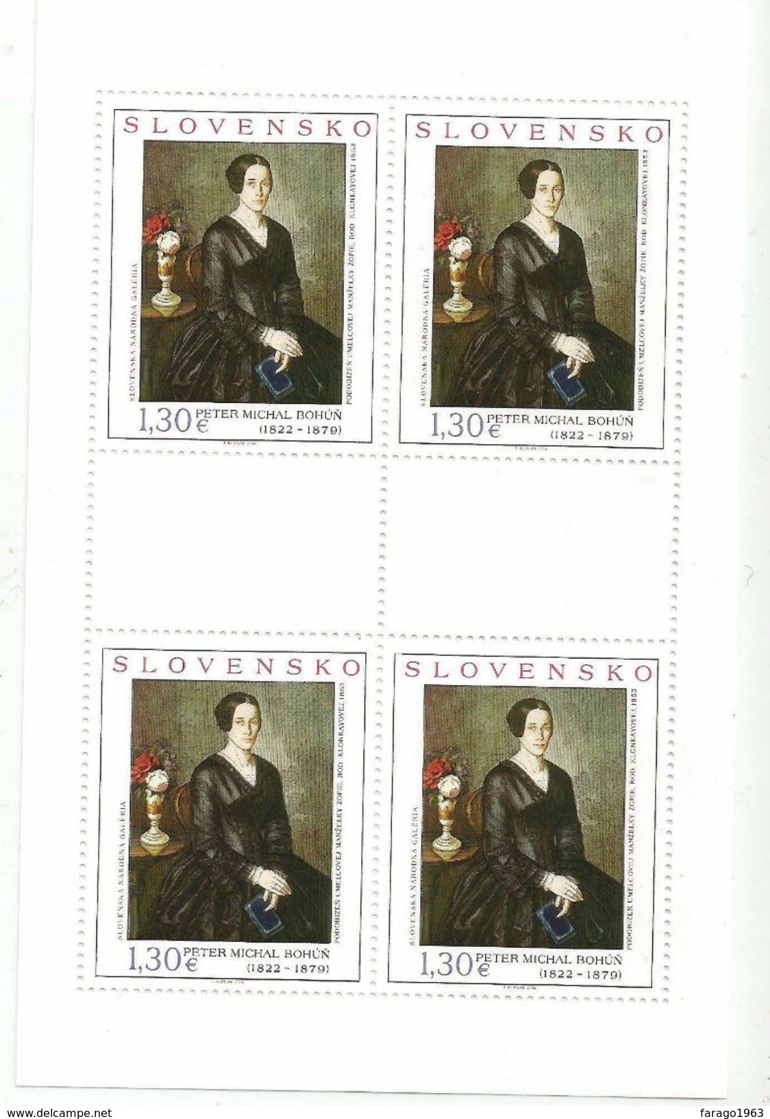 2014 Slovakia Art Paintings Miniature Sheet MNH  @ 67% Face Value - Blocks & Kleinbögen