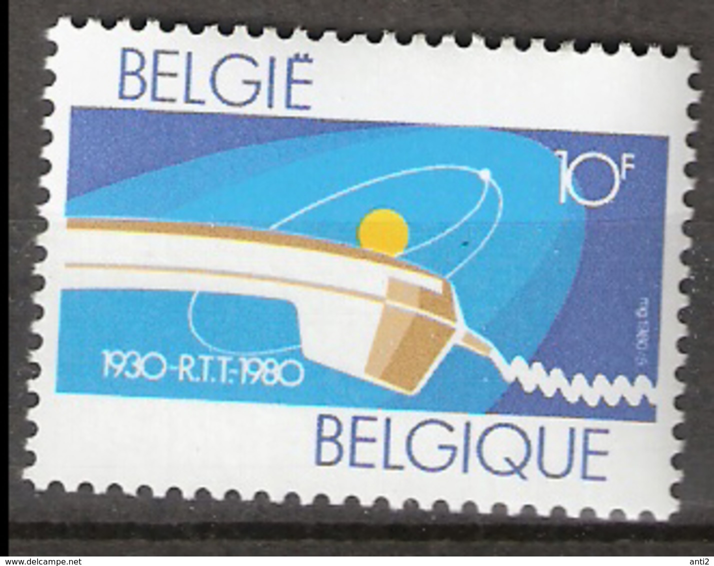 Belgium 1980 50 Years Of State Telegraph And Telephone Administration (RTT), Mi 2020, MNH(**) - Unused Stamps
