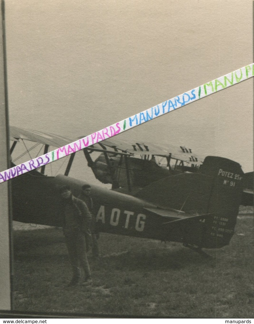 2 CARTE PHOTOS / AVION POTEZ 25 A2 / N°91 / F-AOTG / AMBÉRIEU EN BUGEY ??? PHOTO