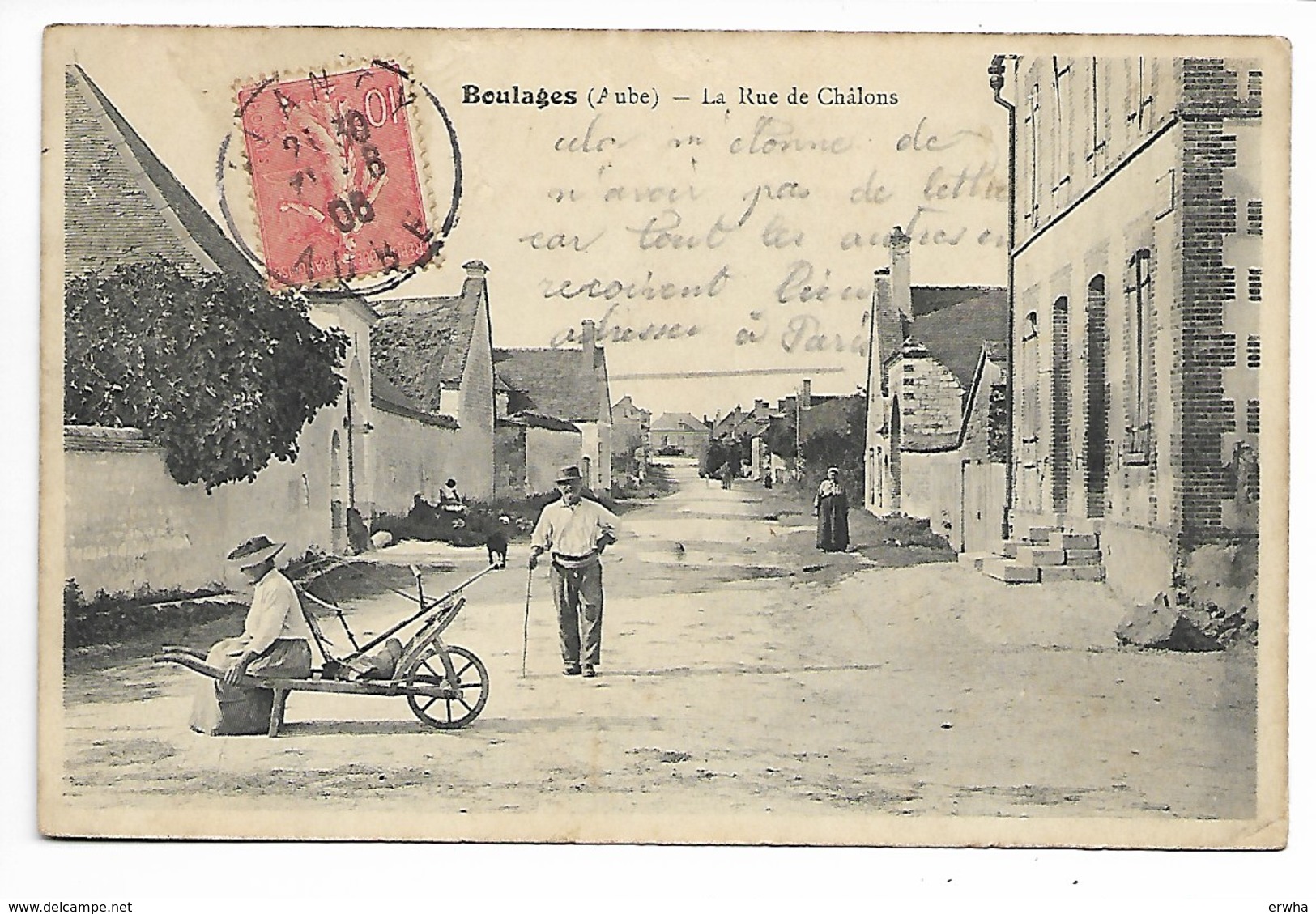 BOULAGES 1906 Rue De Châlons AUBE En Champagne Prè Anglure Méry Romilly Nogent Sur Seine Troyes Brienne Le Château Arcis - Autres & Non Classés