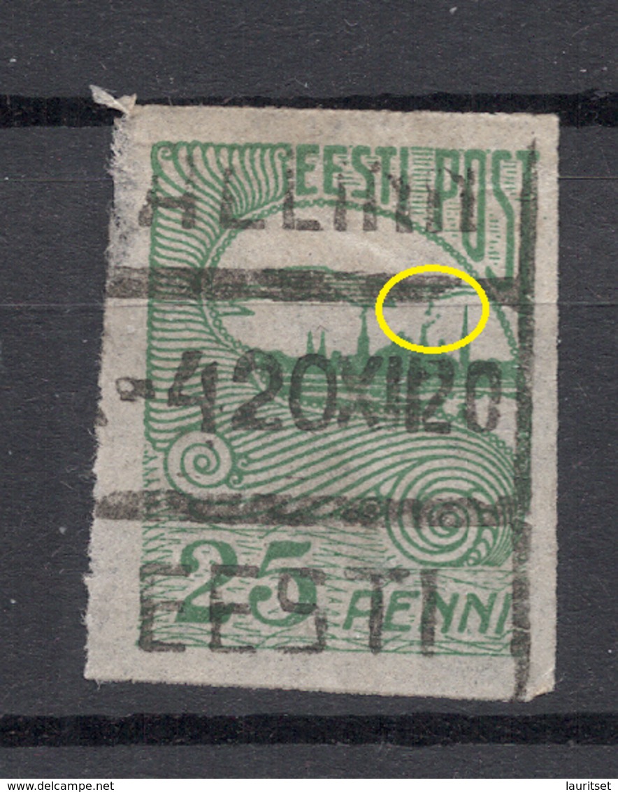 Estland Estonia 1920 Michel 15 Printing Error Abart O - Estonie