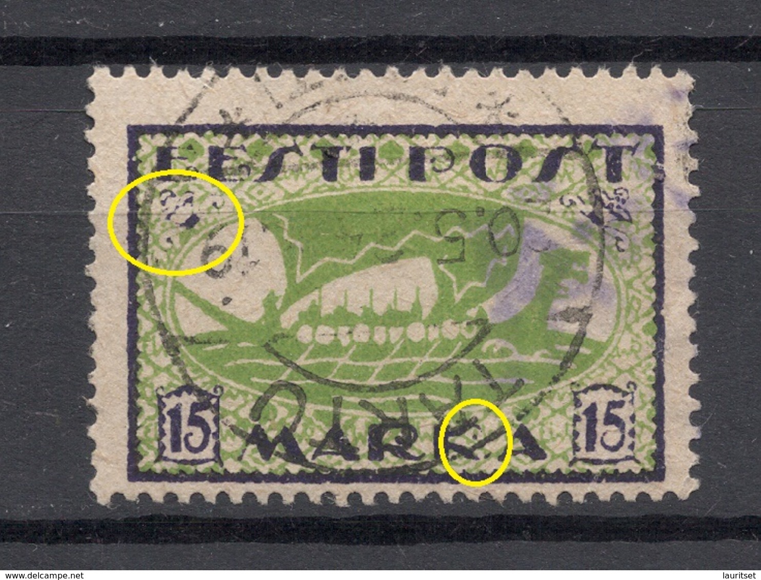 ESTLAND Estonia 1922 Michel 23 B ERROR Abart O - Estonie