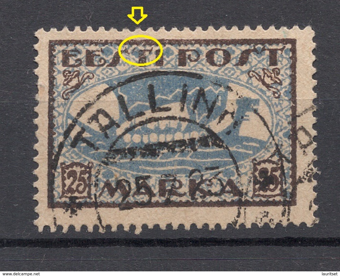 ESTLAND Estonia 1922 Michel 24 A ERROR Abart O - Estonie