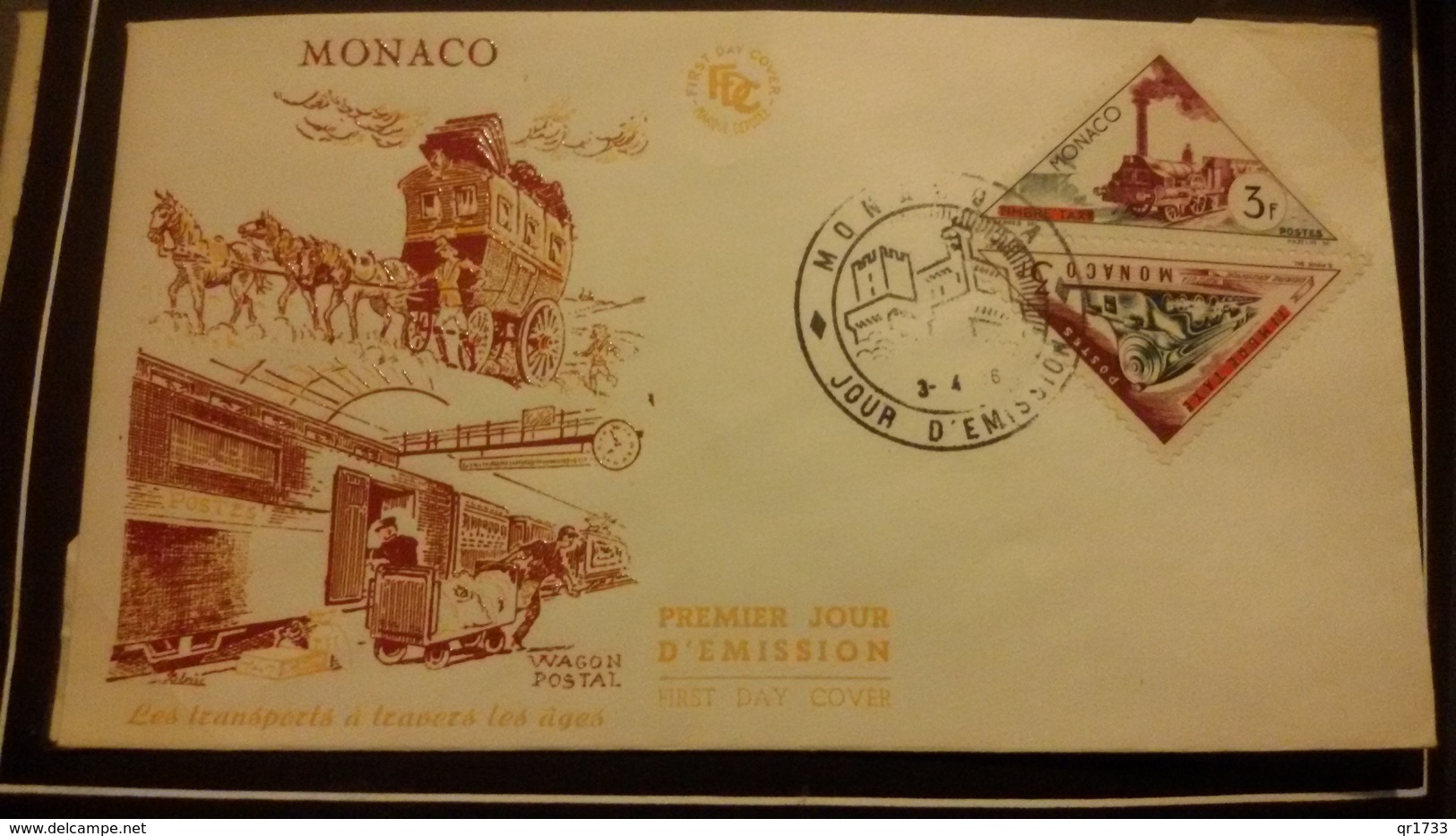 1°  Jour.d'émission..FDC ..MONACO .les Transports Aérien à Travers Les  Ages  1956 - Joint Issues