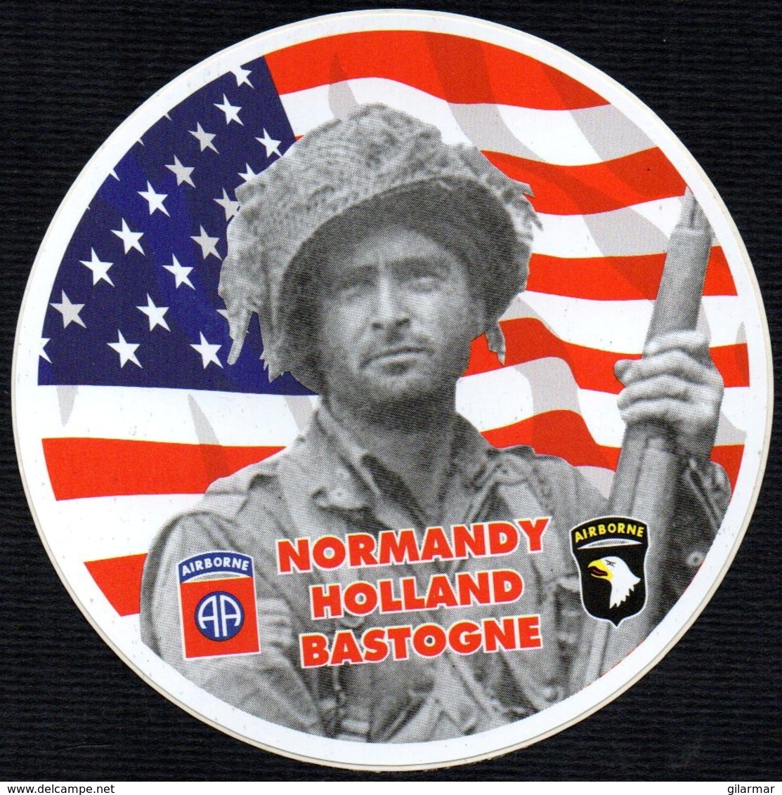 FRANCE - AUTOCOLLANT / STICKER - DEBARQUEMENT EN NORMANDIE - AIRBORNE - NORMANDY HOLLAND BASTOGNE - Adesivi