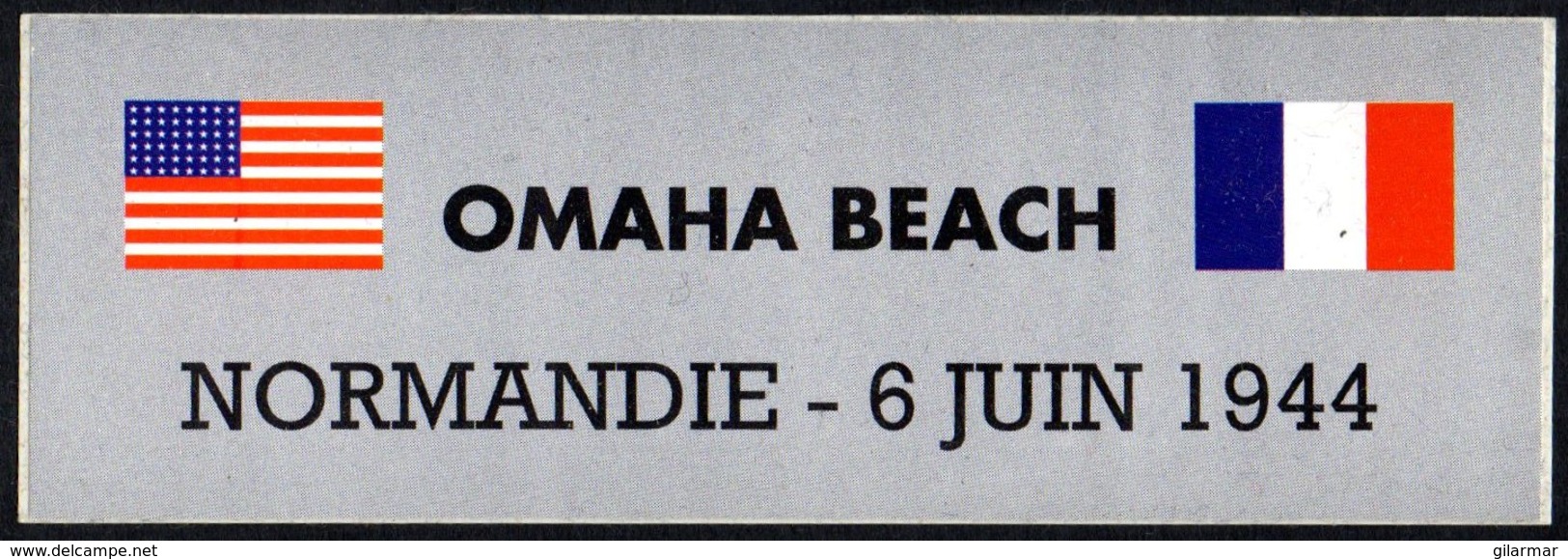 FRANCE - AUTOCOLLANT / STICKER - DEBARQUEMENT EN NORMANDIE - OMAHA BEACH - Adesivi