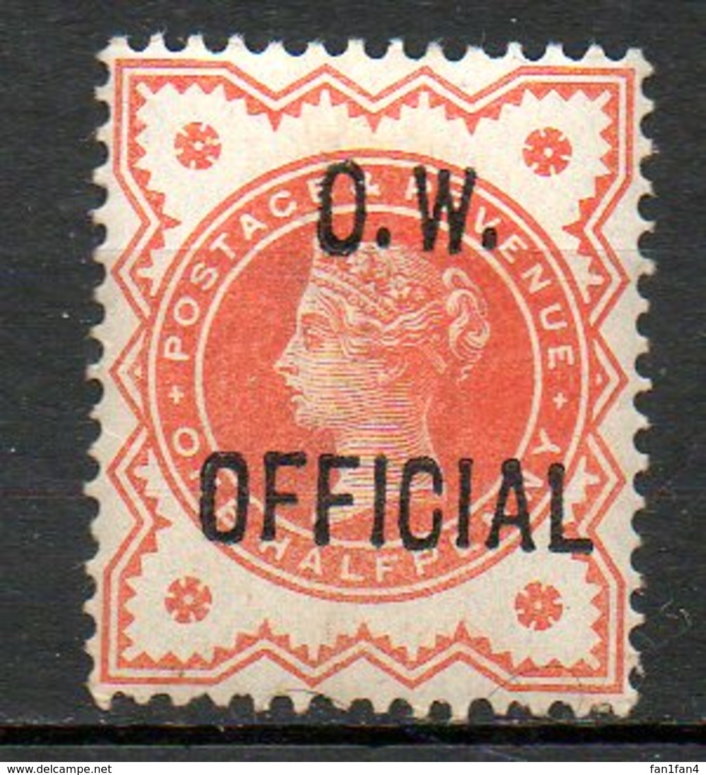 GRANDE BRETAGNE - 1896-1902 - Service - N° 51 - 1/2 D. Rouge - (Victoria) - Neufs