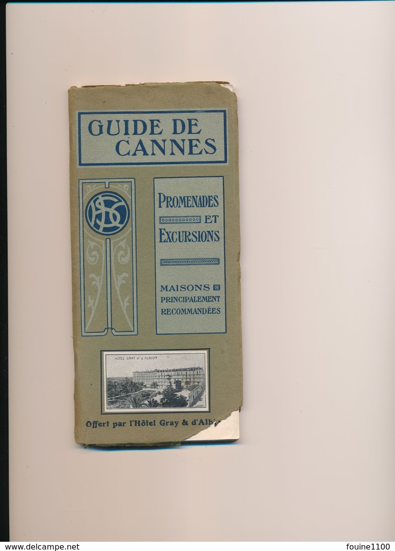 GUIDE DE CANNES Vraiment Très Complet Avec Sa Carte Programme Des Fêtes Régates Tennis Croquet Courses De Chevaux - Côte D'Azur