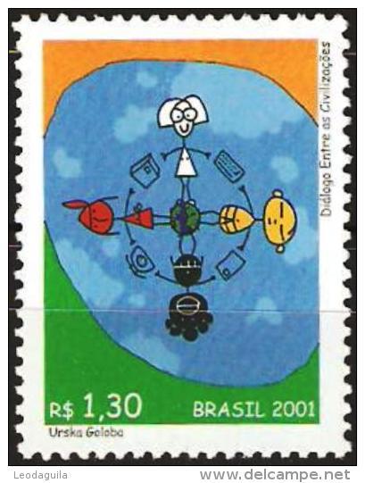 BRAZIL #2808   -  DIALOGUE BETWEEN THE CIVILIZATIONS  -  WORLD COMMUNITY SOLIDARITY  -  2001 - Neufs
