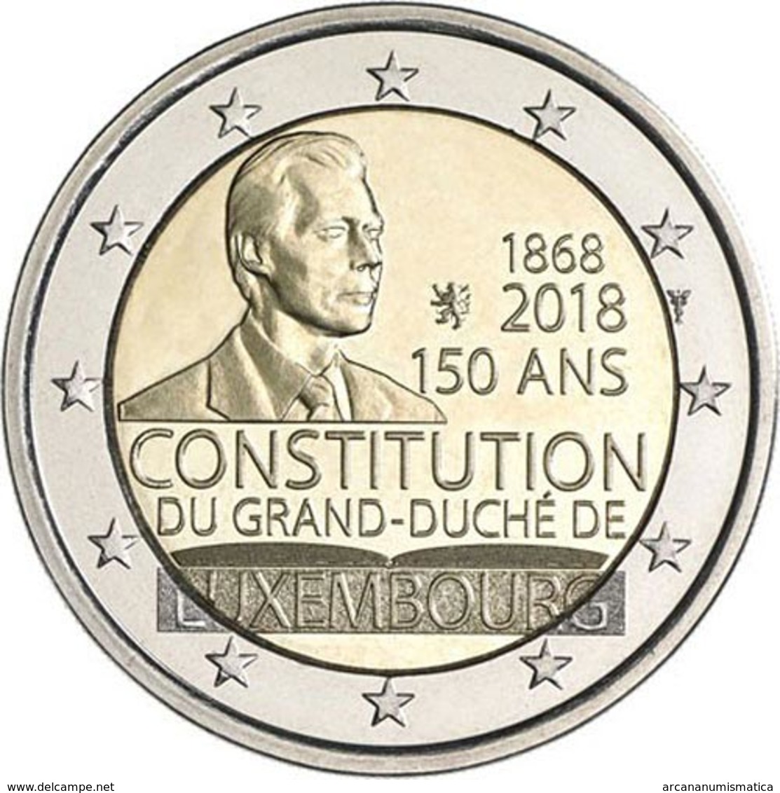 LUXEMBURGO 2€ 2018 "150 Aniversario De La Constitución De Luxemburgo" SC/UNC DL-12.271 - Luxemburgo