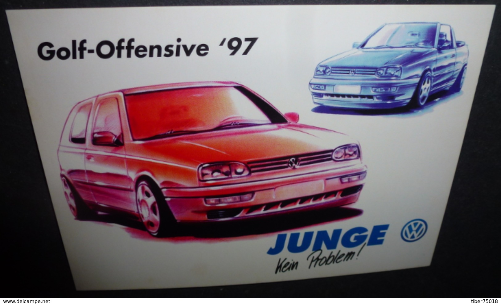 Carte Postale - Golf-Offensive '97 - Autohaus Junge (voiture) Volkswagen - Advertising