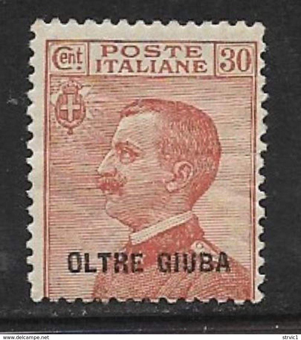 Oltre Giuba, Scott # 6 Mint Hinged Italy Stamp Overprinted, 1925 - Oltre Giuba