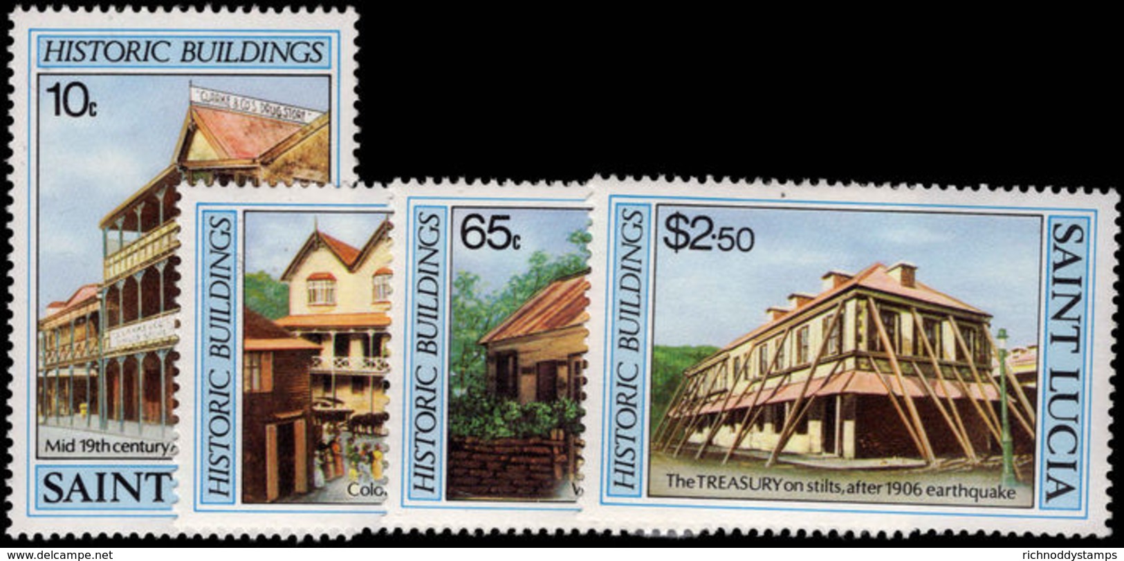 St Lucia 1984 Historic Buildings Unmounted Mint. - St.Lucia (1979-...)