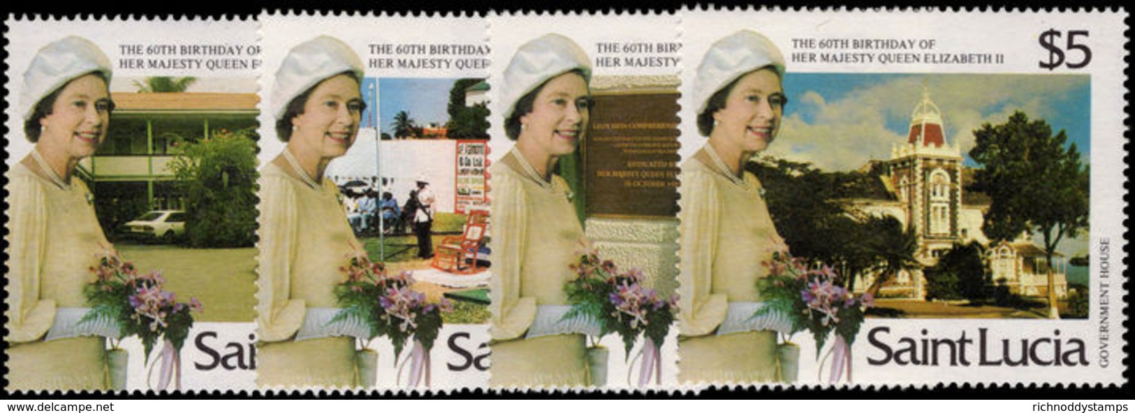 St Lucia 1986 Queens Birthday Unmounted Mint. - St.Lucia (1979-...)