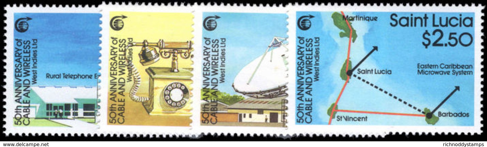 St Lucia 1988 Cable And Wireless Network Unmounted Mint. - St.Lucia (1979-...)