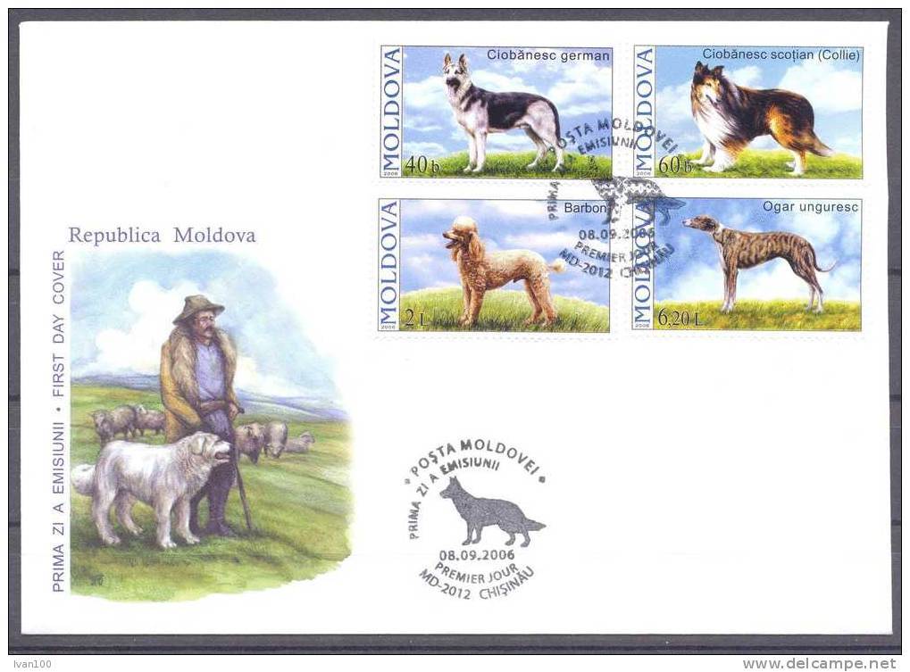 2006. Moldova, Dogs, FDC, Mint/** - Moldavie