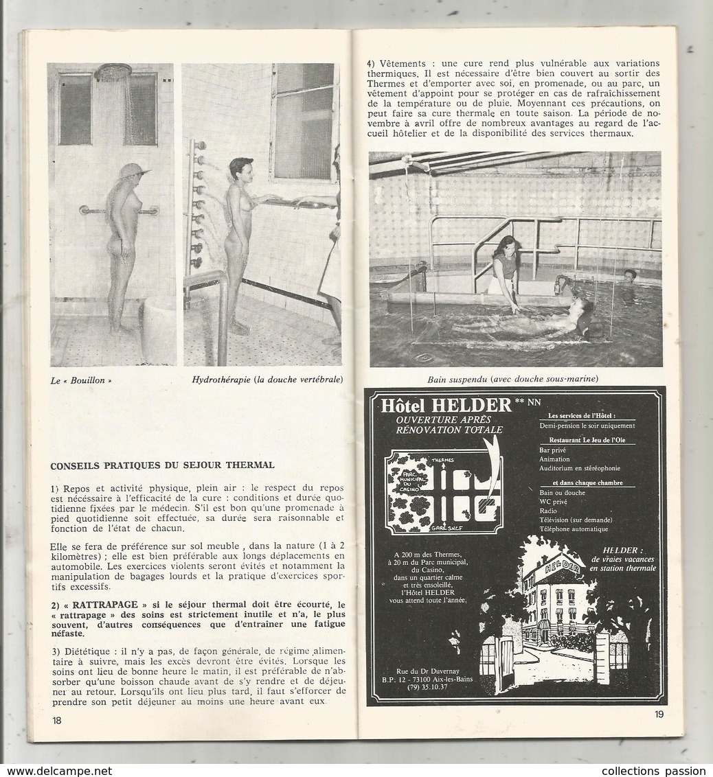 Publicité ,LES THERMES NATIONAUX Vous Acceuillent à AIX LES BAINS,45 Pages ,pub ,plan , 6 Scans ,frais Fr 2.75 E - Pubblicitari