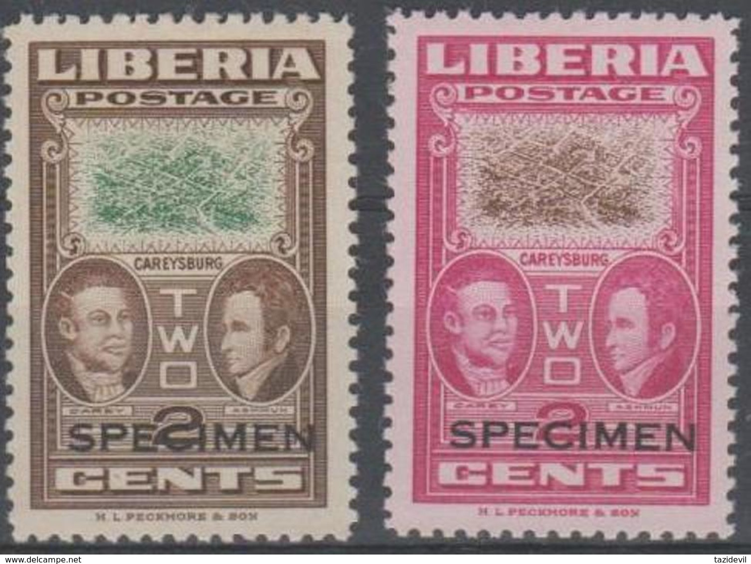 LIBERIA - 1962 2c Ashmun Colour Trials Overprinted "SPECIMEN". Scott 333. MNH ** - Liberia