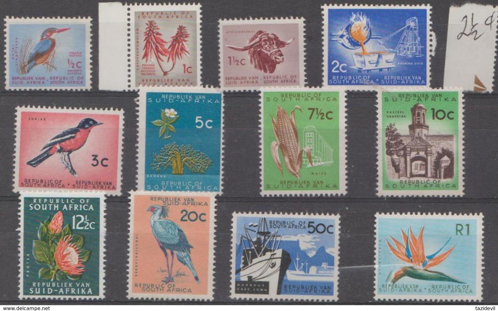 SOUTH AFRICA - 1961(?) Set (less 2½c). Unchecked For Perfs And Watermarks. Mint - Neufs