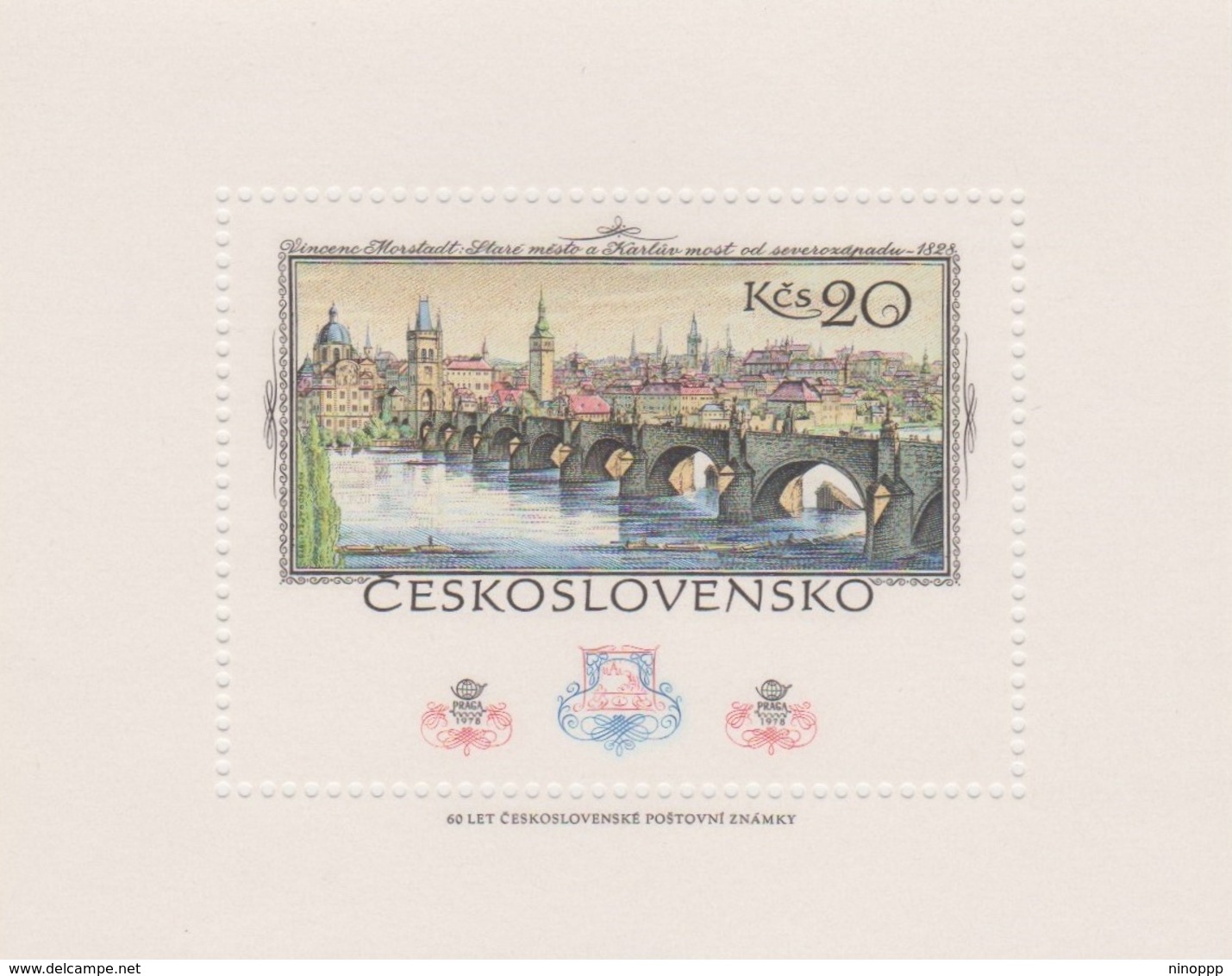 Czechoslovakia Scott 2196 1978 Praga International Stamp Expo, Souvenir Sheet, Mint Never Hinged - Covers & Documents