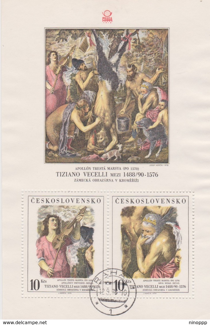 Czechoslovakia Scott 2197 1978 Titin, Souvenir Sheet, Used - Covers & Documents