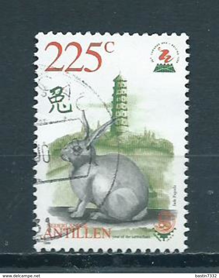 1999 Netherlands Antilles 225 Cent Rabbit,dieren,animals Used/gebruikt/oblitere - Curaçao, Nederlandse Antillen, Aruba