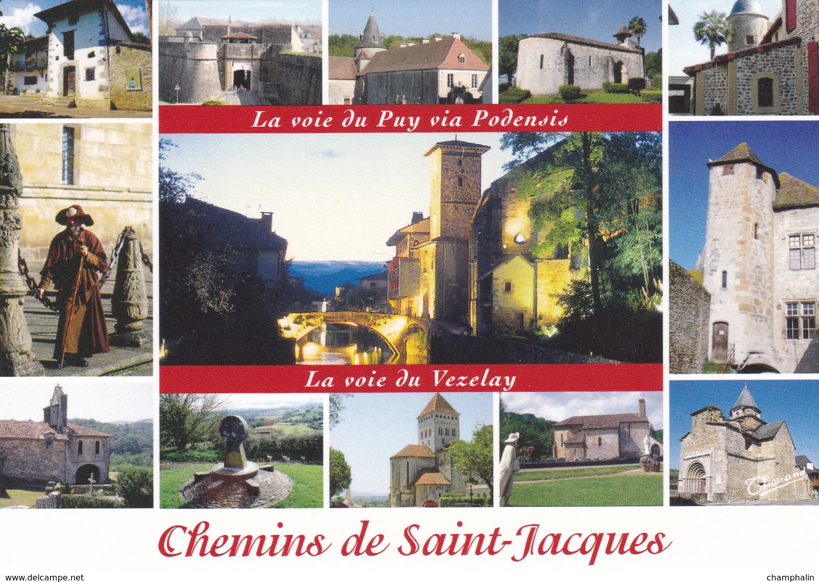 Les Chemins De Saint-Jacques-de-Compostelle - Vues Diverses - Coquille Pélerin Pilgrim Pélerinage Voies Vézelay Le Puy - Autres & Non Classés