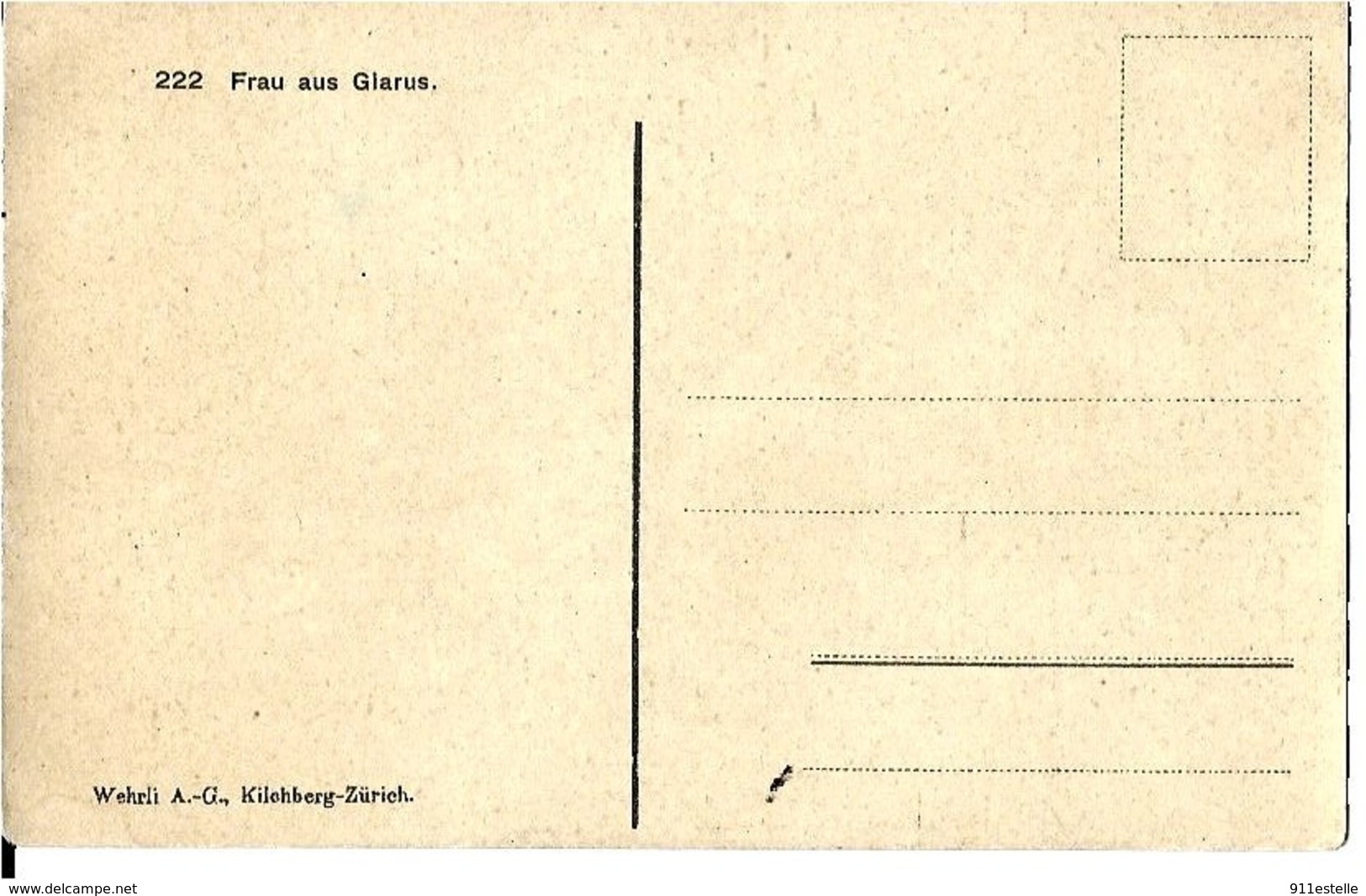 Suisse  DAME  En   COSTUME REGIONAL - Autres & Non Classés