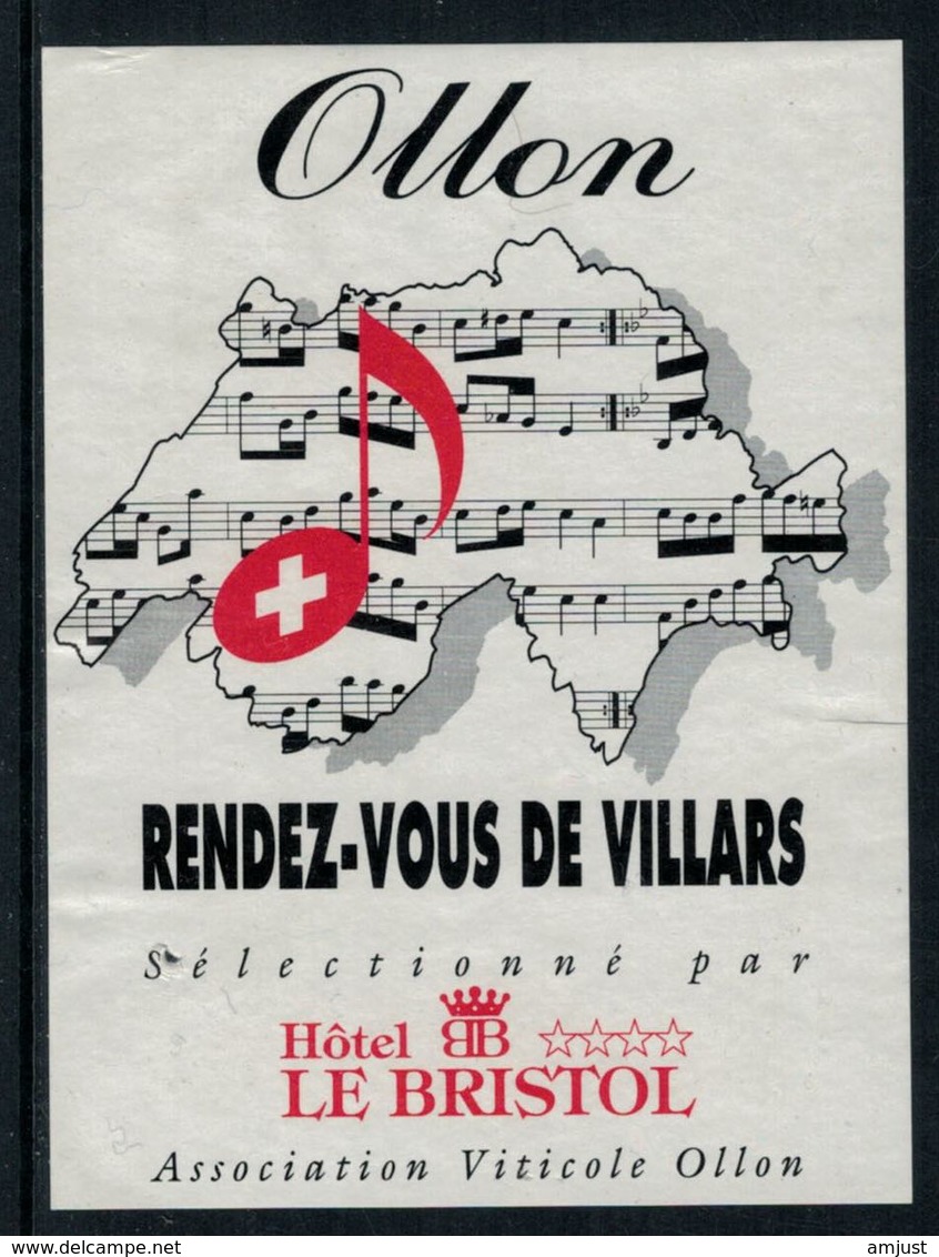 Rare // Etiquette De Vin //  Musique  // Ollon, Rendez-vous De Villars - Musique