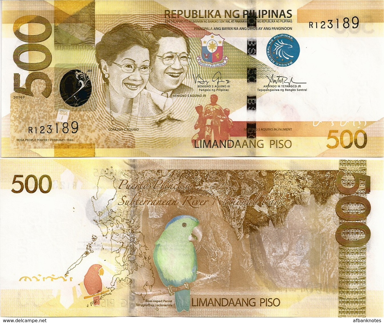 PHILIPPINES      500 Piso      P-210a       2016F      UNC - Filippine