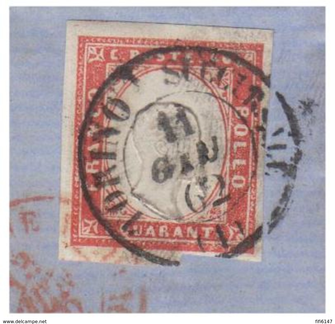 ITALIE -- 1862 -- LETTRE D TURIN POUR LYON -- AFFRANCHISSEMENT 40c - Marcofilía