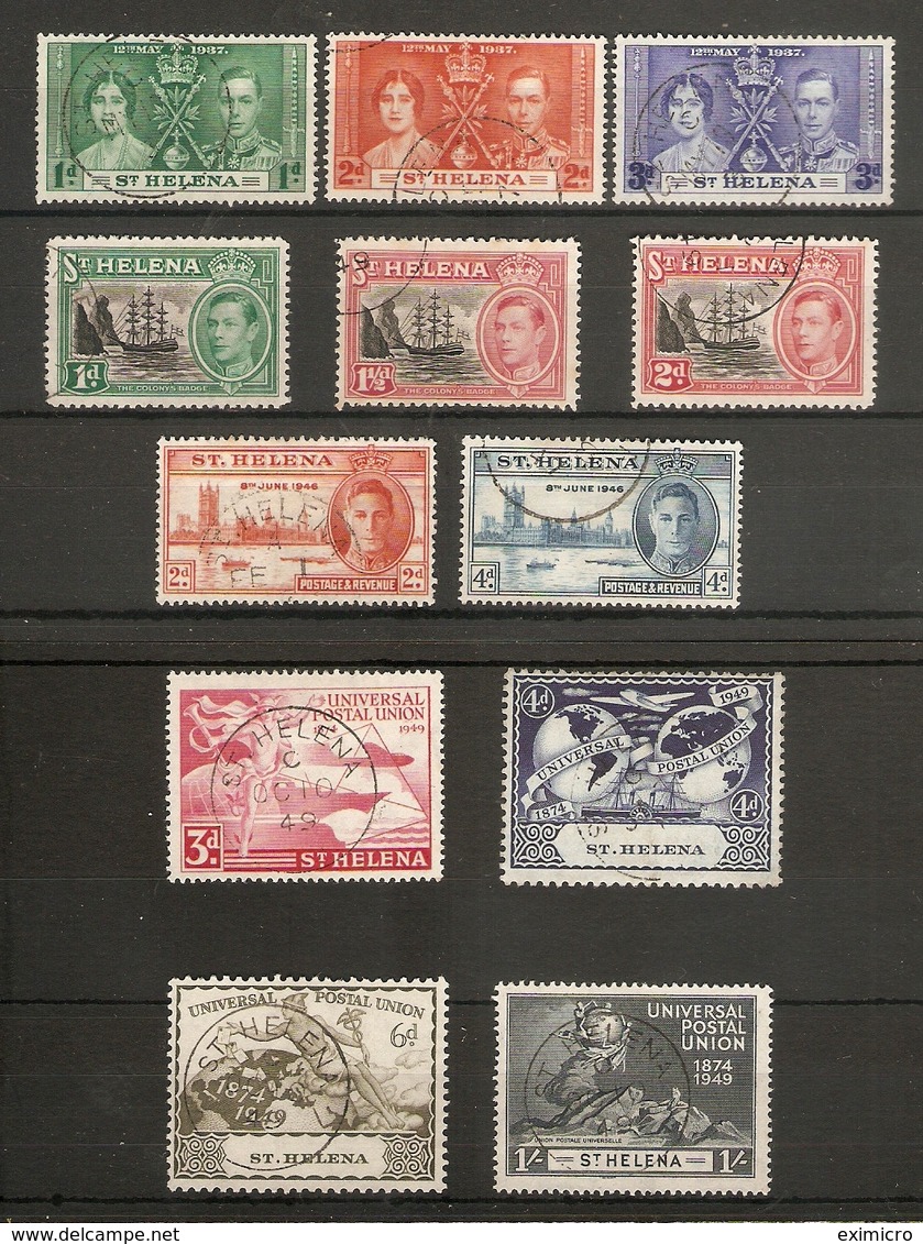 ST HELENA 1937 - 1949 SETS FINE USED Cat £15+ - Saint Helena Island