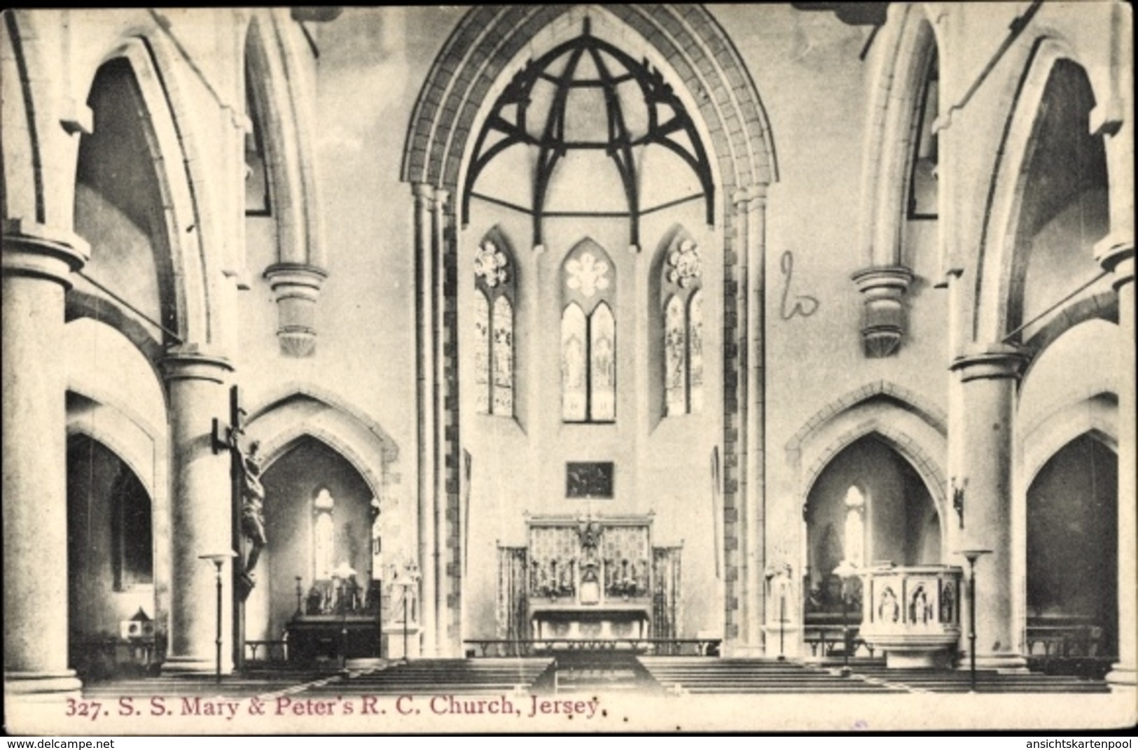 Cp Jersey Kanalinseln, Mary And Peter's Church - Autres & Non Classés