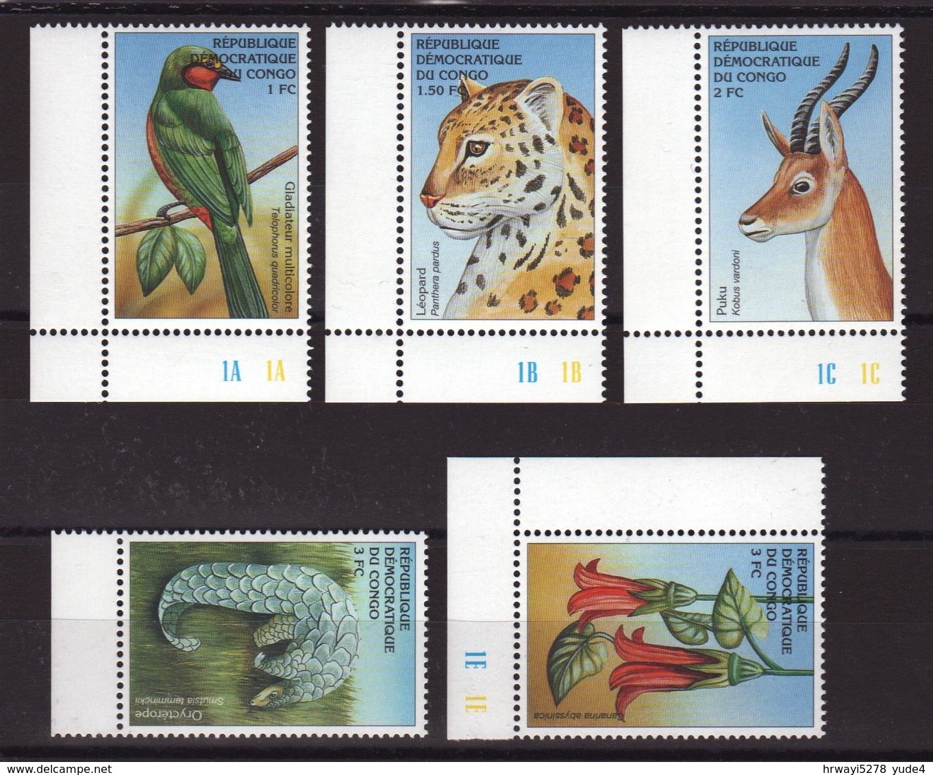 Congo Kinshasa 2000, Selection Bird, Leopard, Animals, MNH. Cv 10,60 Euro - Ungebraucht