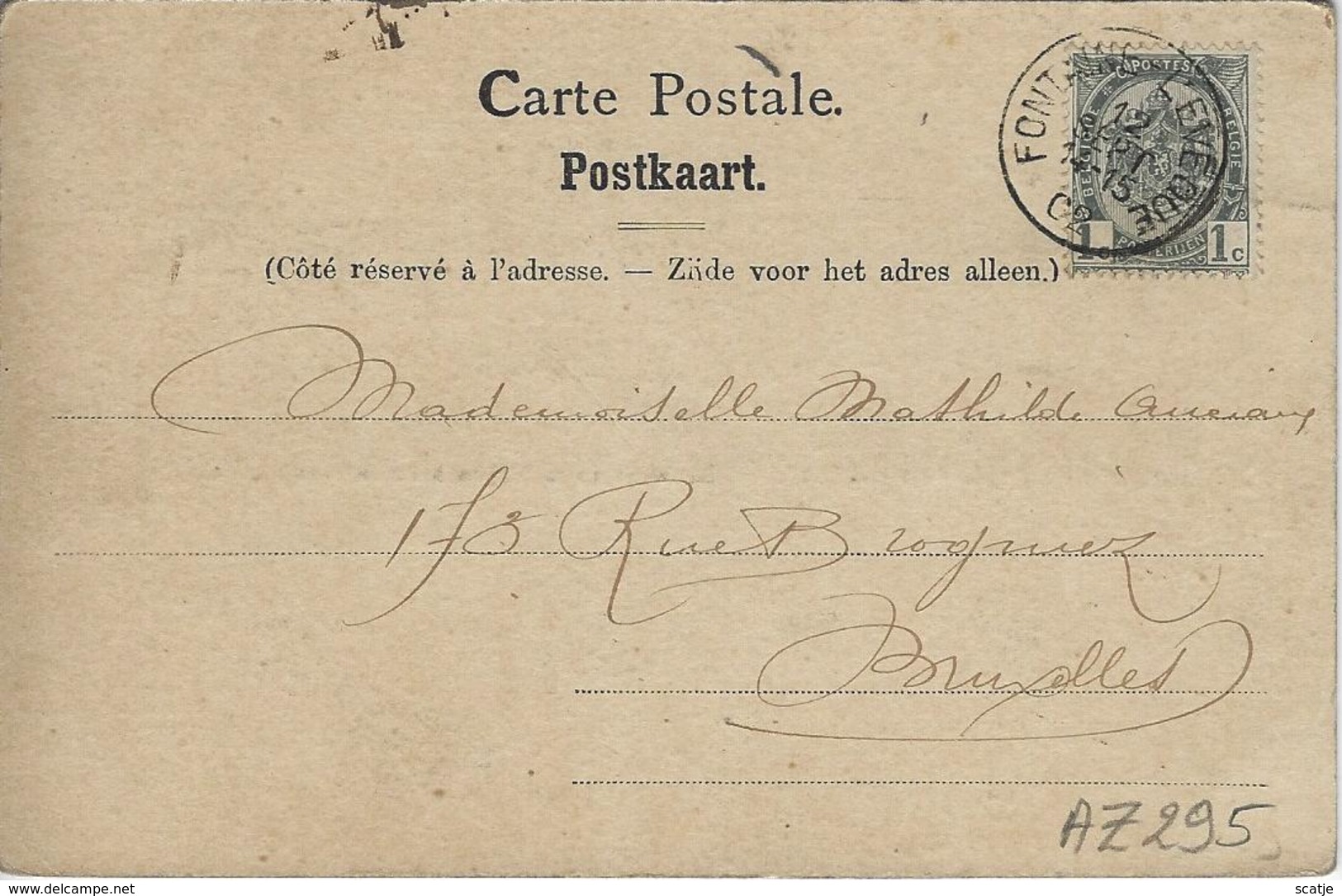 Les Environs De Fontaine L'Evêque   -   La Ferme De La Marche à Forchies-La-Marche.  -  1902  Naar  Bruxelles - Fontaine-l'Evêque