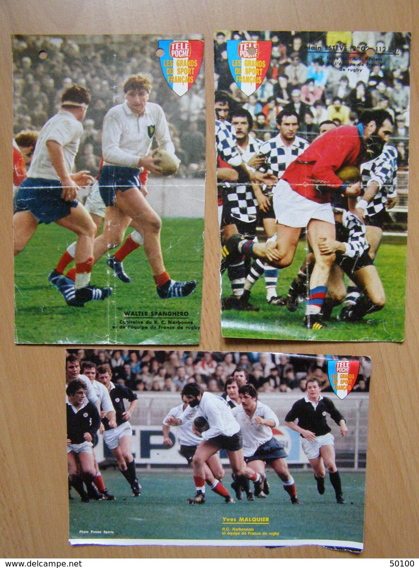 Lot De Photos De Joueurs De Rugby Des Années 70 - Rugby