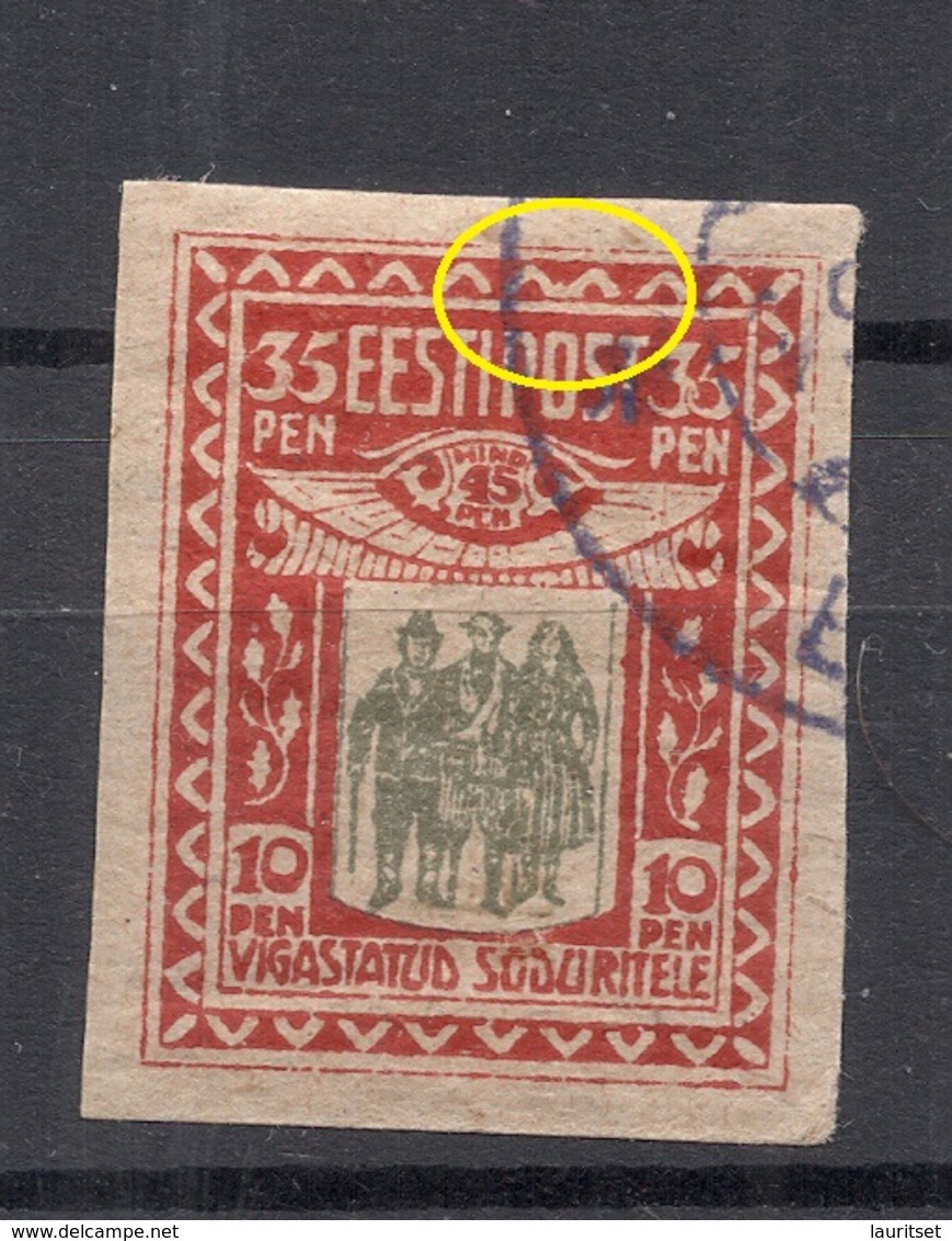 Estland Estonie Estonia 1920 Michel 21 E: 11 ERROR Abart Variety O - Estonie