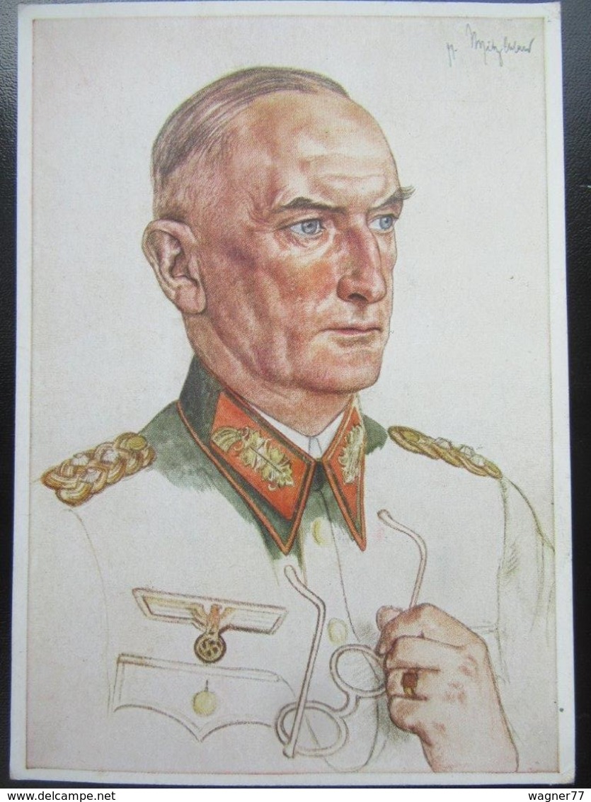 Postkarte Postcard Willrich - Propaganda - Wehrmacht - Beschädigt / Damaged - Erhaltung/condition II-III - Weltkrieg 1939-45