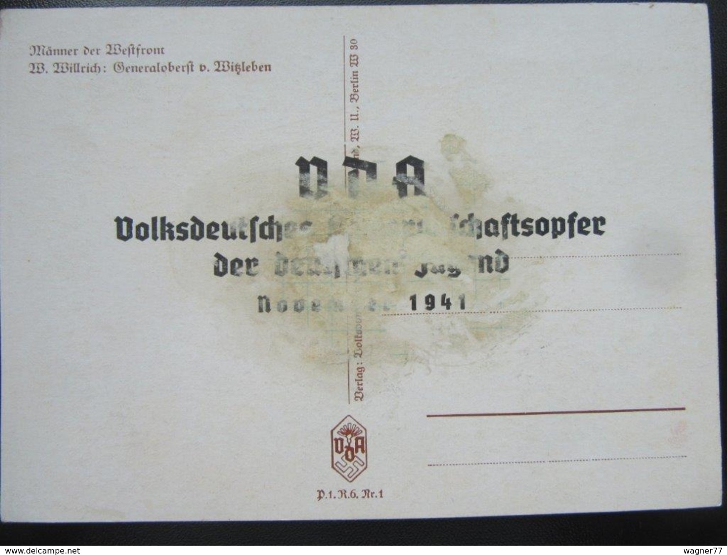 Postkarte Postcard Willrich - Propaganda - Wehrmacht - Beschädigt / Damaged - Erhaltung/condition II-III - Weltkrieg 1939-45