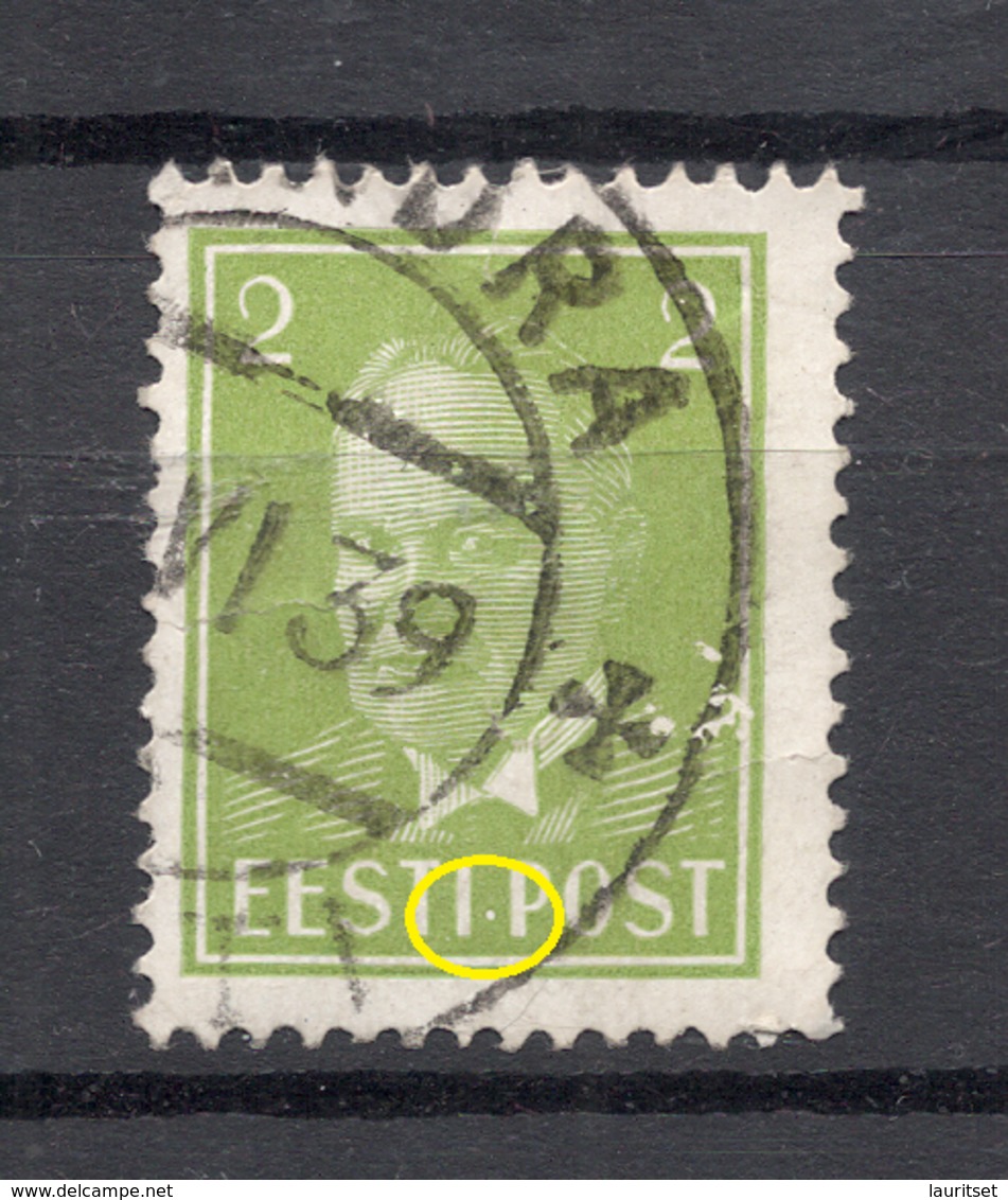 ESTLAND Estonia 1936 Michel 114 E: 4 ERROR Abart Variety O - Estonie