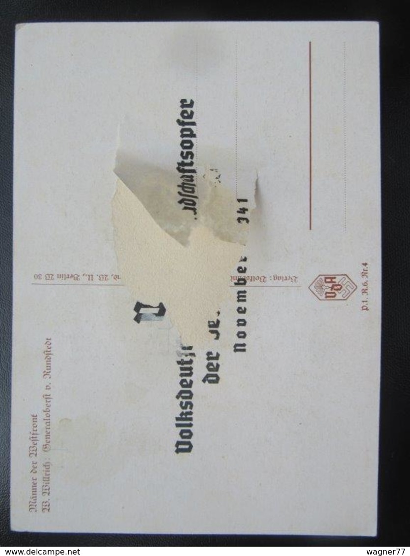 Postkarte Postcard Willrich - Propaganda - Wehrmacht - Beschädigt / Damaged - Erhaltung/condition II-III - Weltkrieg 1939-45