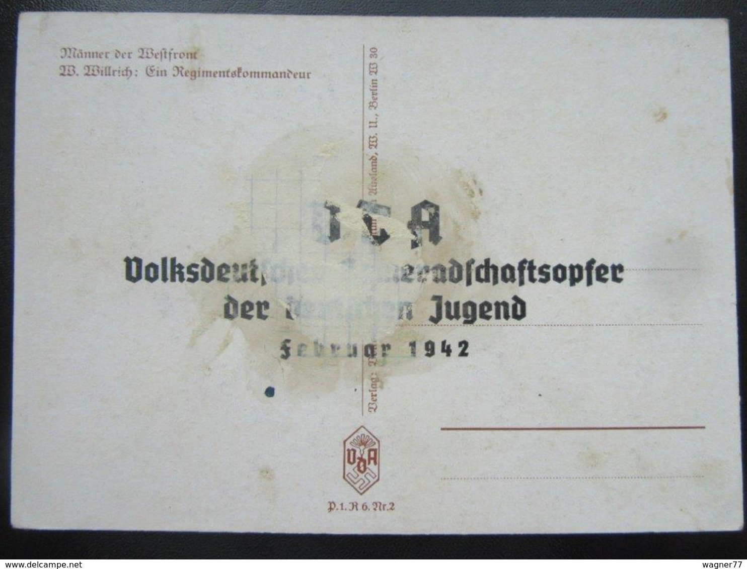 Postkarte Postcard Willrich - Propaganda - Wehrmacht - Beschädigt / Damaged - Erhaltung/condition II-III - Weltkrieg 1939-45