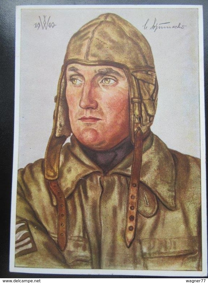 Postkarte Postcard Willrich - Propaganda - Wehrmacht - Beschädigt / Damaged - Erhaltung/condition II-III - Guerra 1939-45
