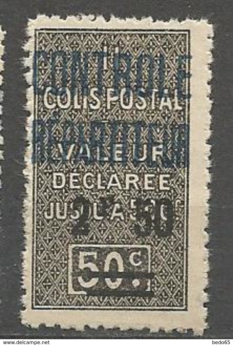 ALGERIE COLIS POSTAUX N° 19 Variétée Point Apres F Plus Haut NEUF** SANS CHARNIERE  / MNH - Colis Postaux