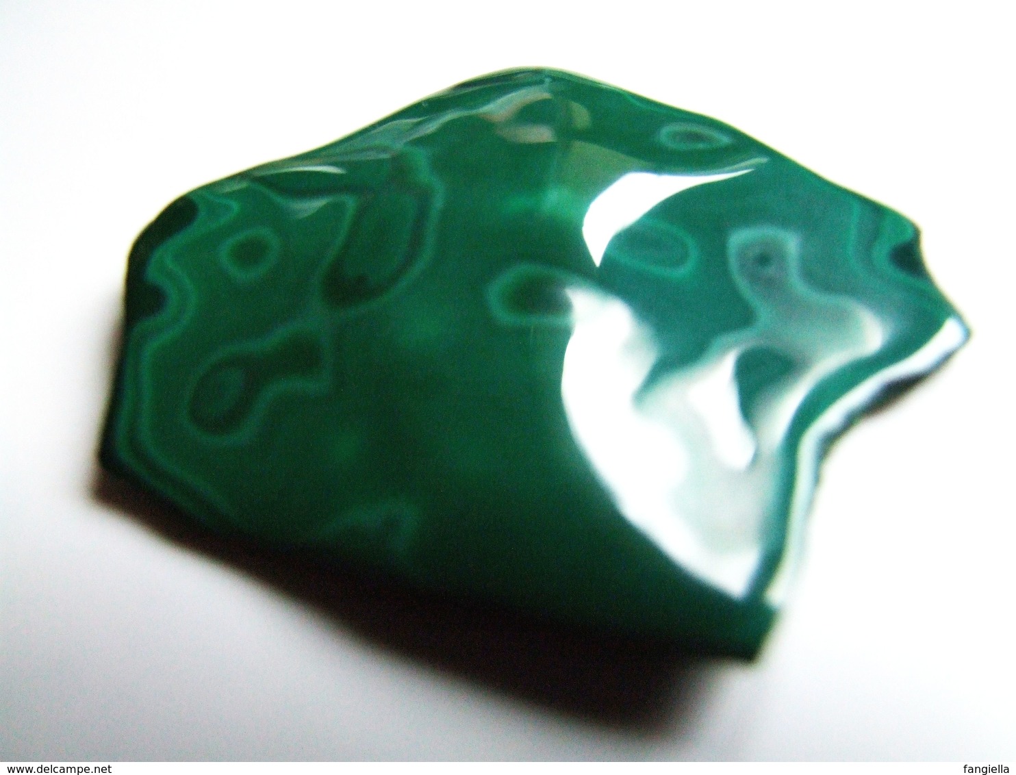 Tranche de Malachite, pierre naturelle verte, non traitée, pierre semi-précieuse environ 56x49x2/4mm  Superbe et très ra