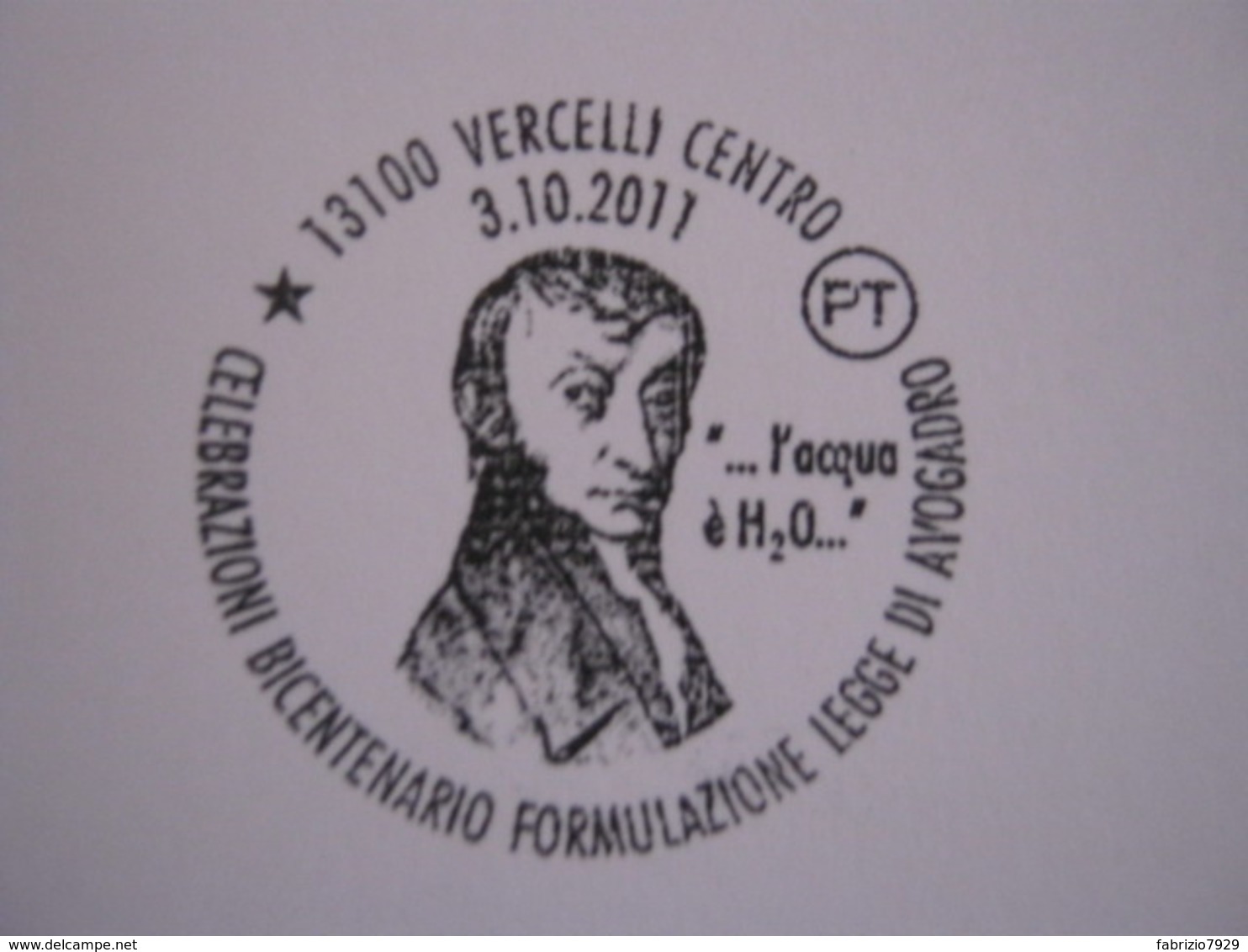 A.07 ITALIA ANNULLO - 2011 VERCELLI 200 ANNI LEGGE DI AVOGADRO FISICA SCIENZA ACQUA H2O CARD RISO RISAIA RISAIE - Física