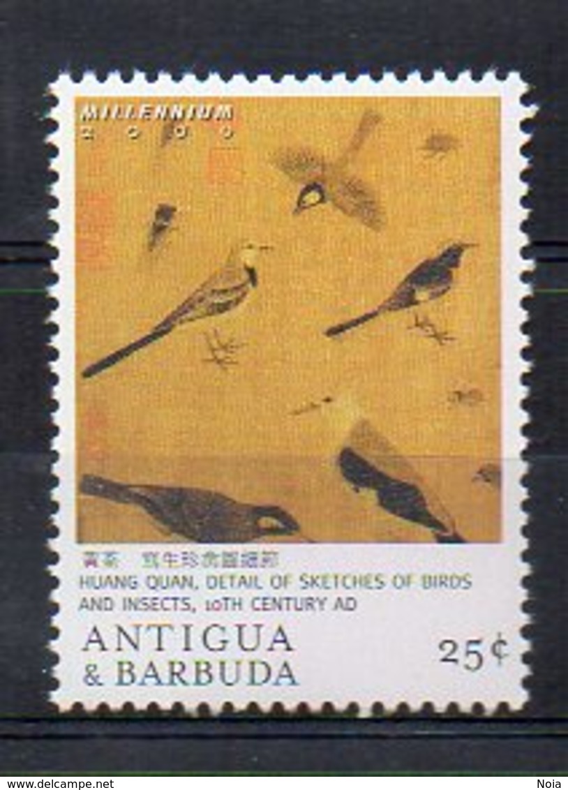 ANTIGUA & BARBUDA. MILLENNIUM. ART CHINESE PAINTING 1000 BC-1000 AD. MNH (2R4311) - Unclassified