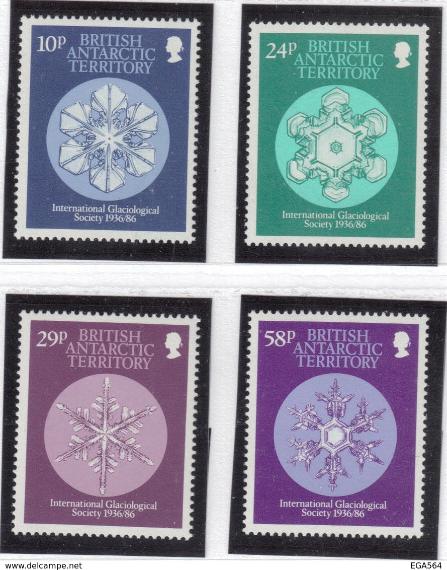 VV2 - BAT 156/159** MNH De 1986 - CRISTAUX De NEIGE - International Glaciological Society - - Neufs