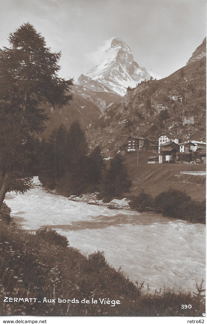 ZERMATT → Aux Bords De La Viège, Sehr Schöne Fotokarte Ca.1930 - Viège