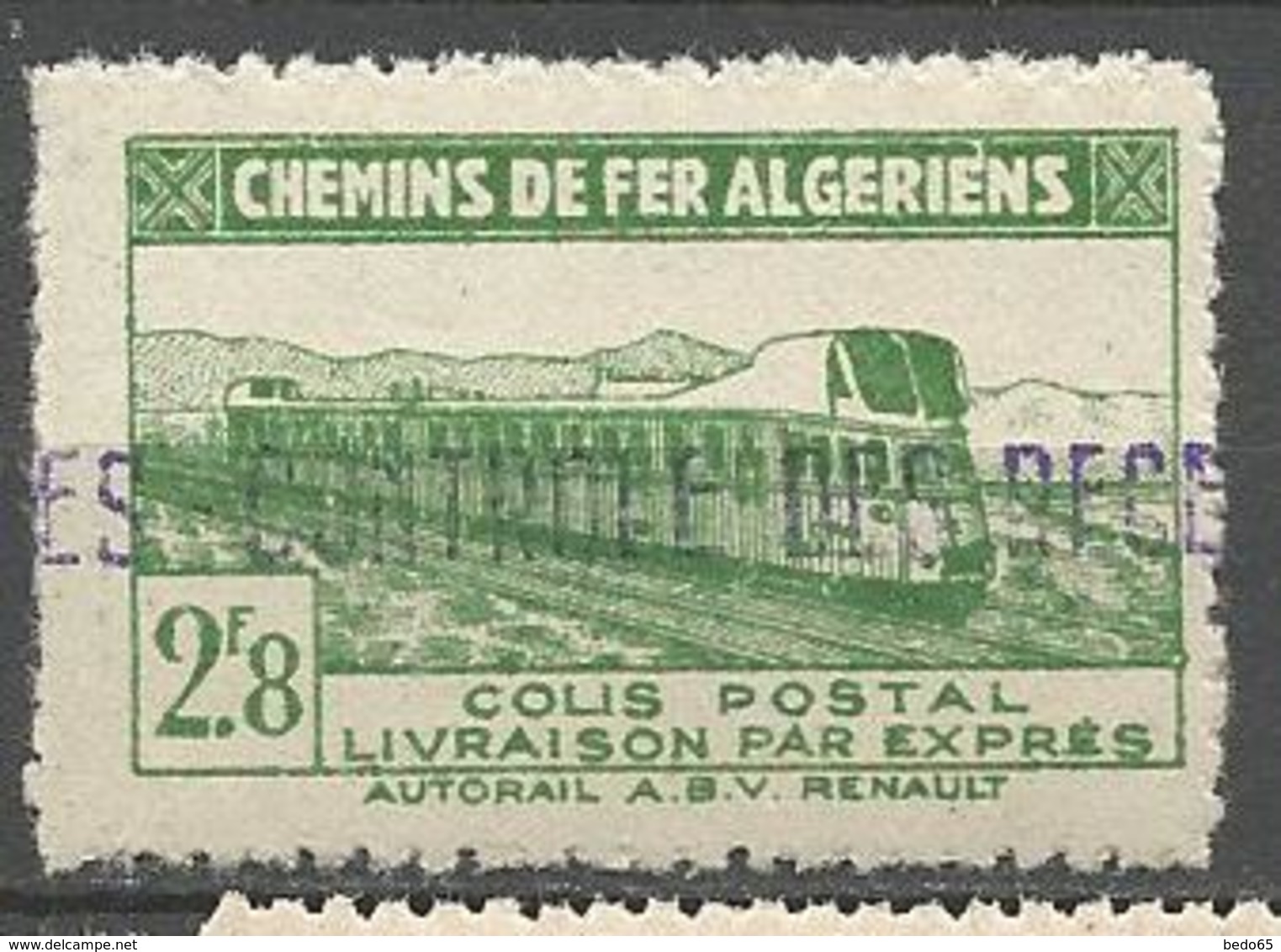 ALGERIE COLIS POSTAUX N° 88  NEUF** SANS CHARNIERE  / MNH - Paquetes Postales